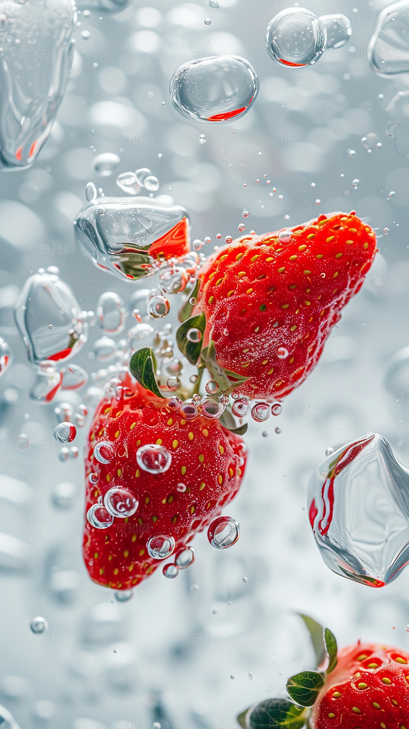 清凉水果草莓壁纸2024水果草莓手机壁纸壁纸图片