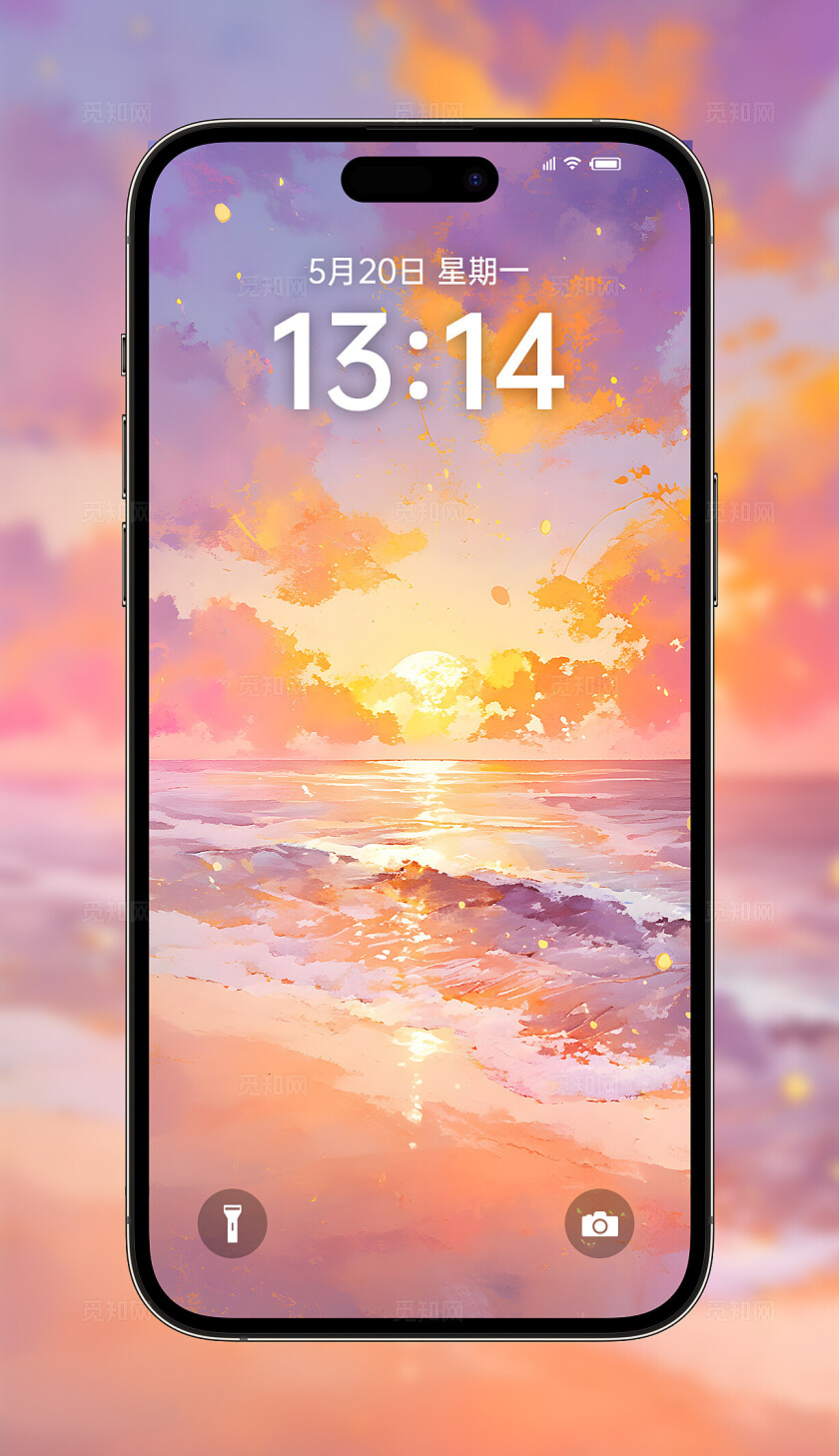 风景图手机壁纸高分辨率海边日落手机壁纸