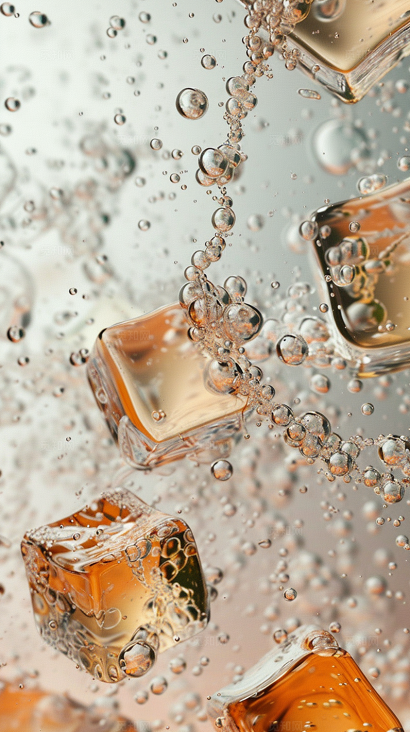 水与冰块的碰撞手机壁纸高清背景壁纸