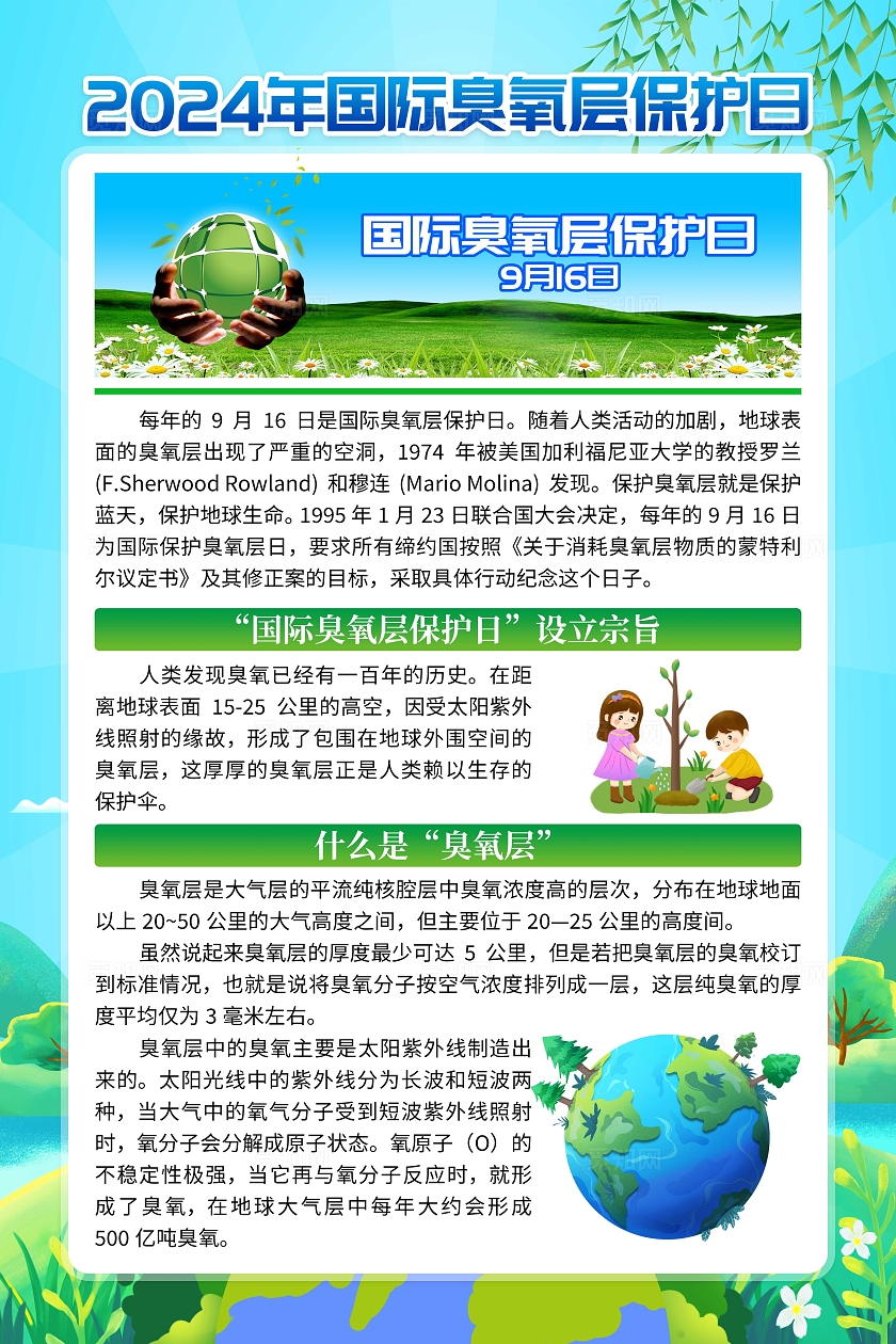 2024年国际臭氧层保护日宣传套图