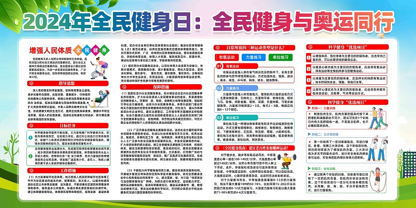 2024全民健身日展板