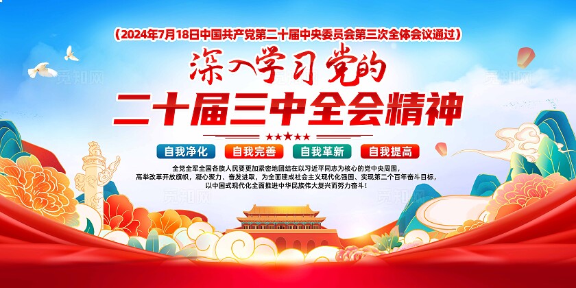 二十届三中全会展板