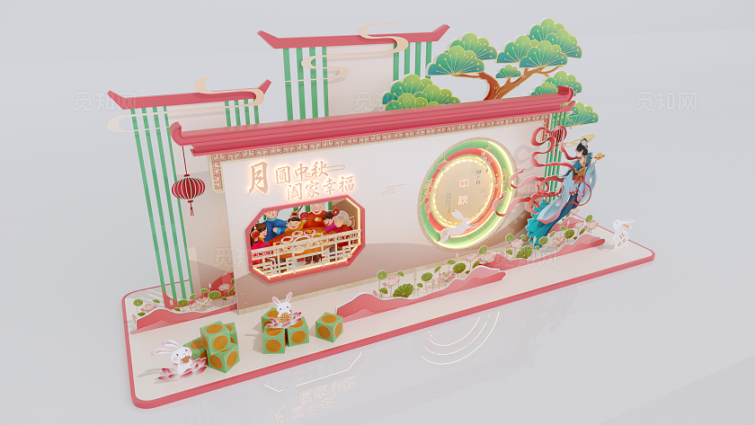 中秋佳节中庭美陈DP点位