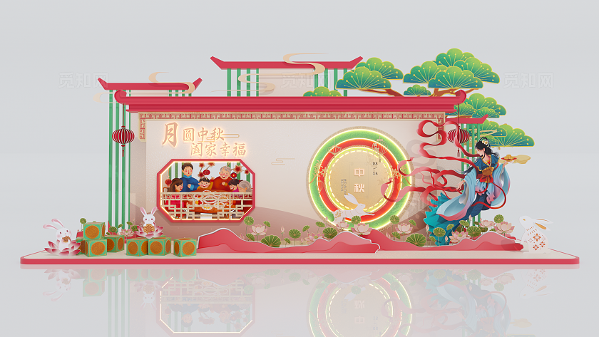 中秋佳节中庭美陈DP点位