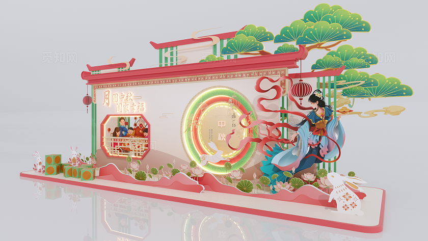 中秋佳节中庭美陈DP点位