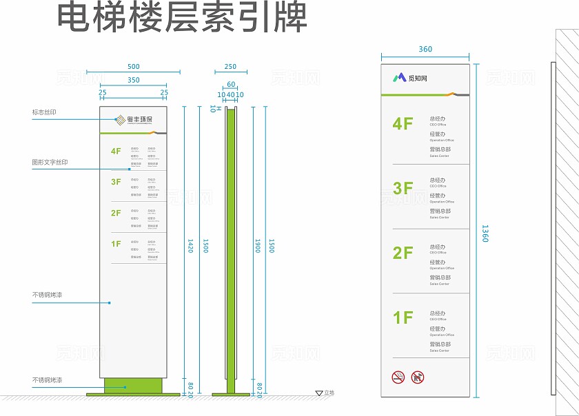 简约大气电梯楼层索引牌