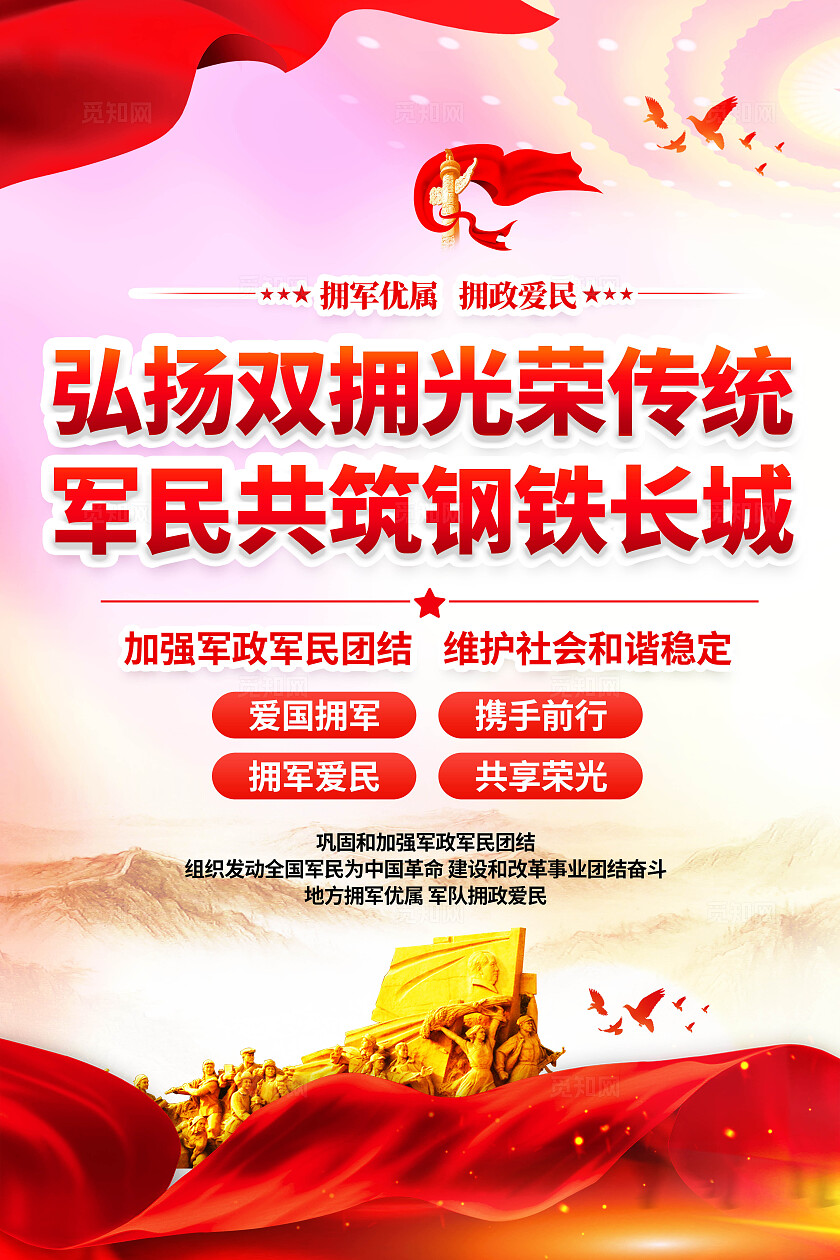 双拥政策海报