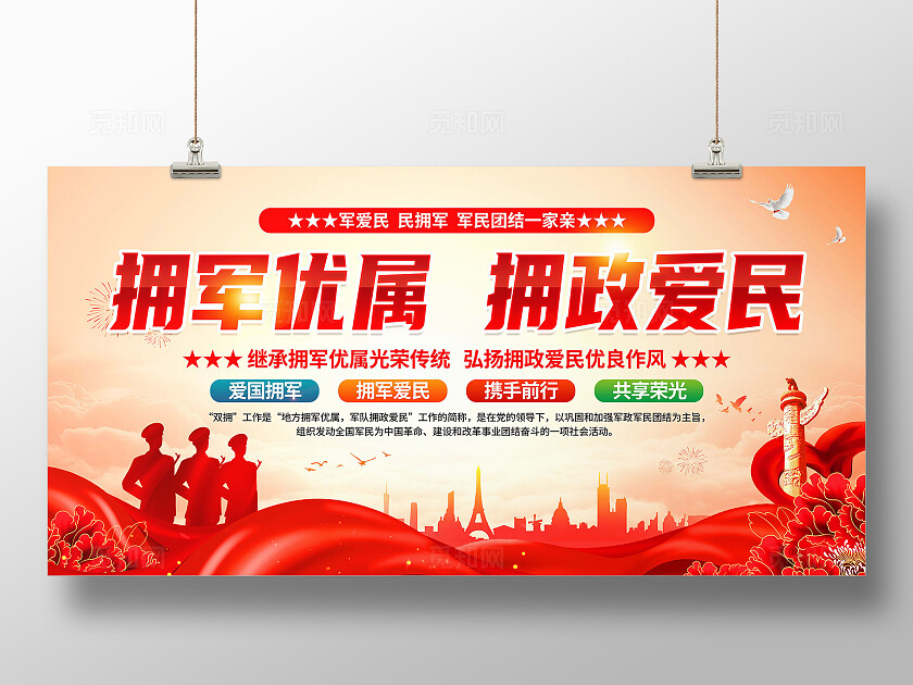 双拥政策展板