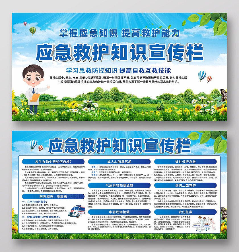 应急救护知识展板