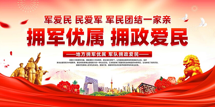 双拥政策展板