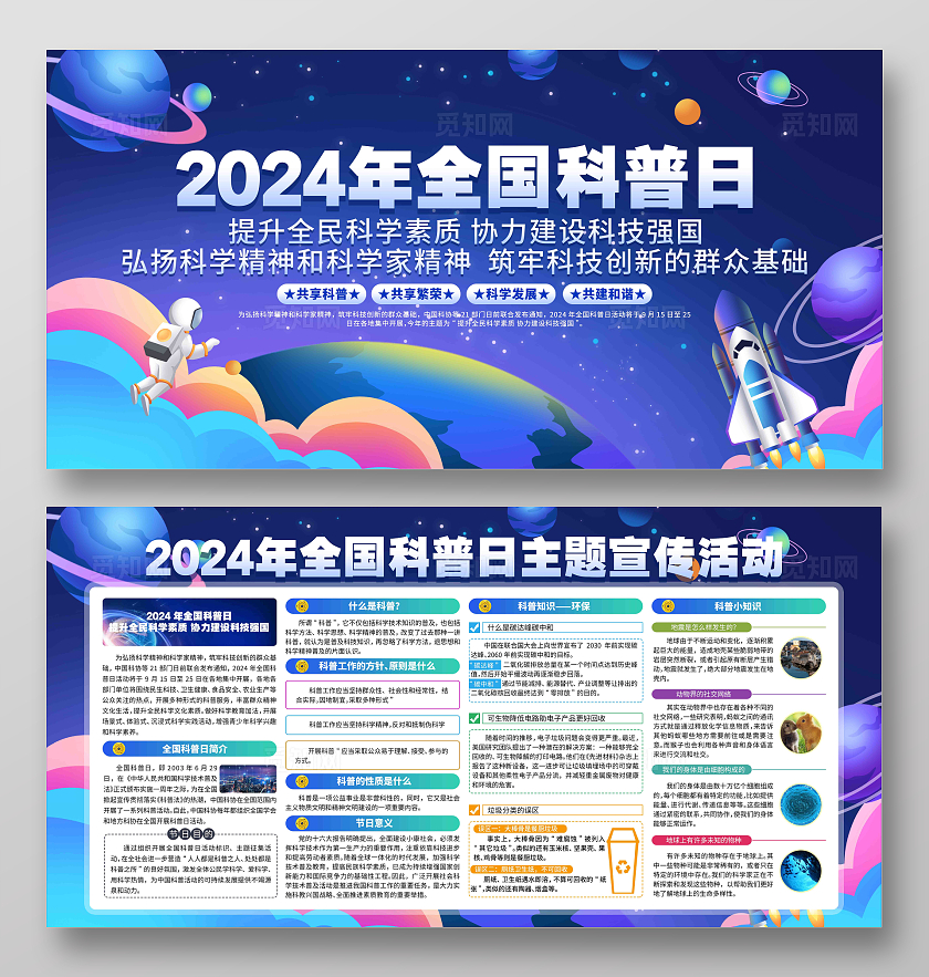 2024年全国科普日活动主题展板