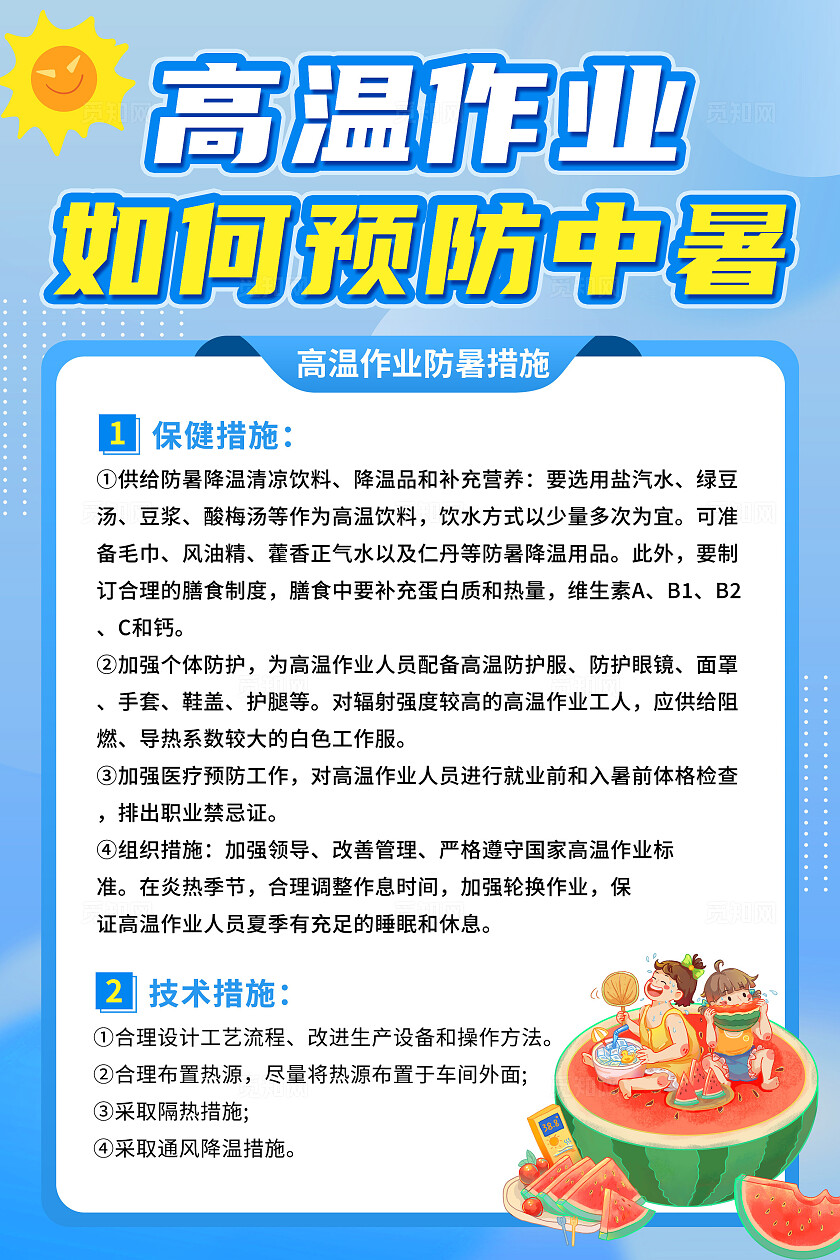 预防中暑海报