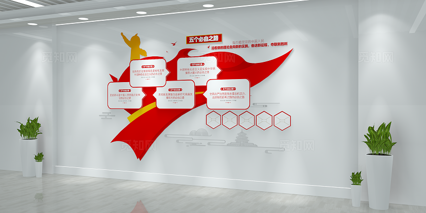 五个必由之路文化墙党建文化墙