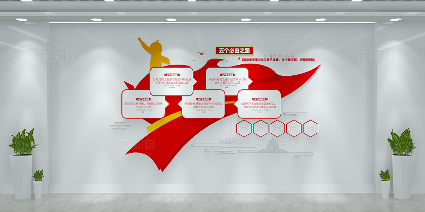 五个必由之路文化墙党建文化墙