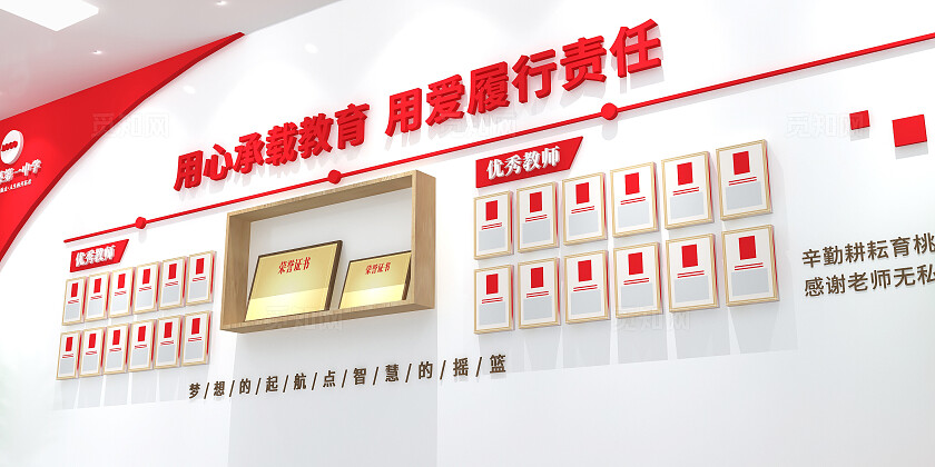 学校最美教师颁奖典礼教师简介文化墙