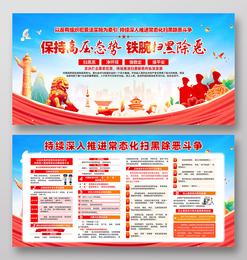 扫黑除恶展板