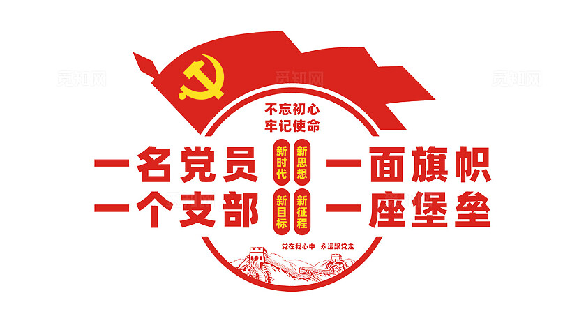 党员活动室党建标语文化墙