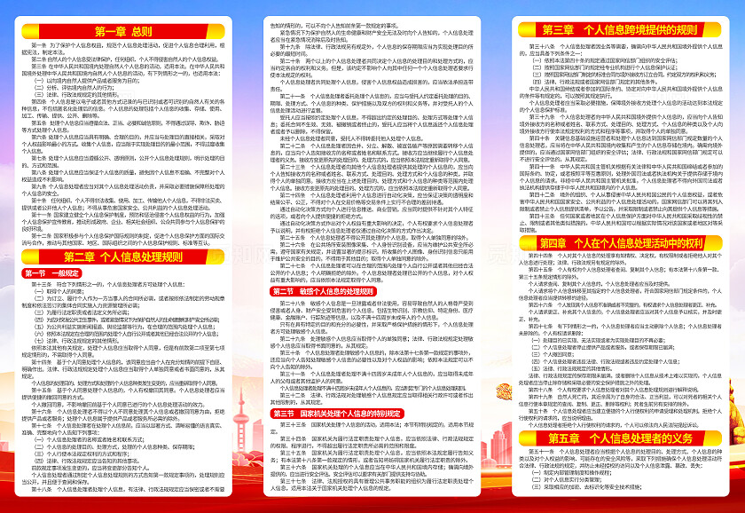 红色简约网络安全法个人信息保护法三折页背景国家网络安全宣传周个人信息保护法