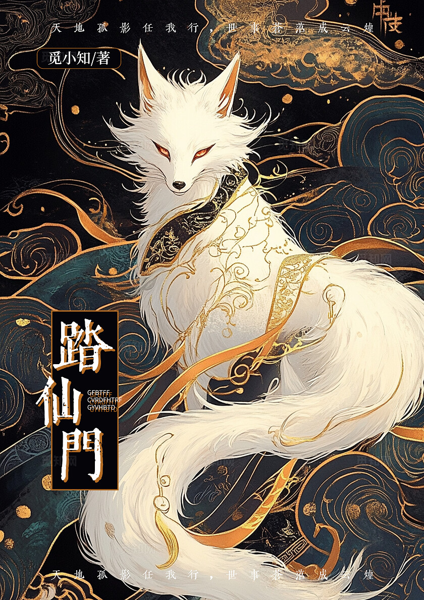 黑色古风踏仙门书籍封面小说封面