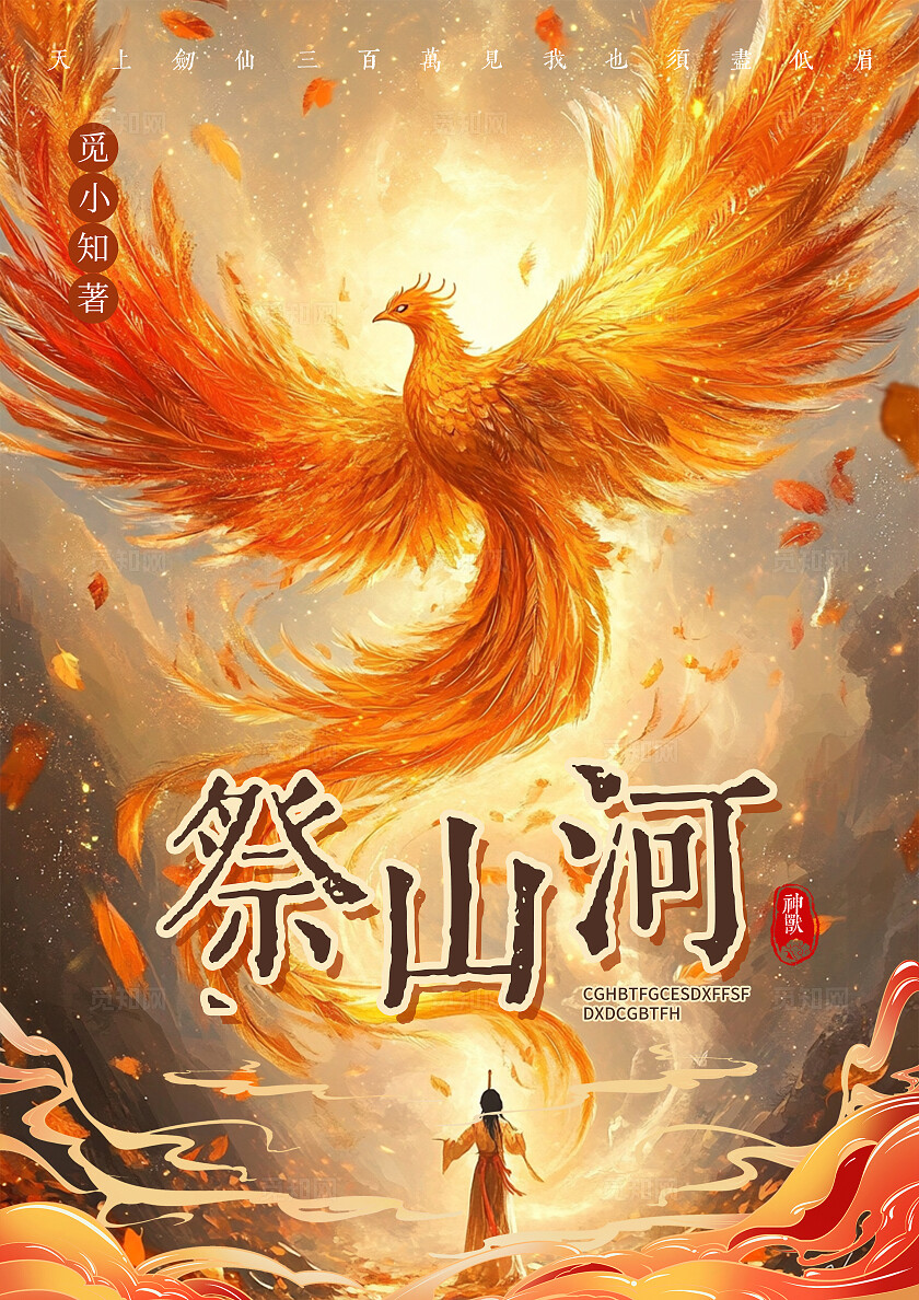 橙色古风祭山河书籍封面小说封面