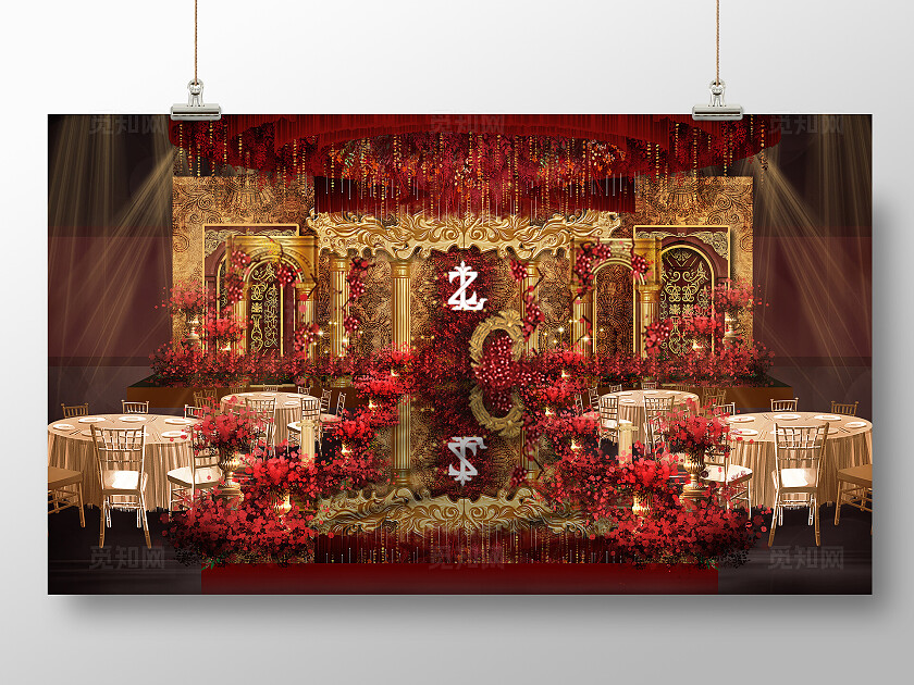 红色欧式复古婚礼