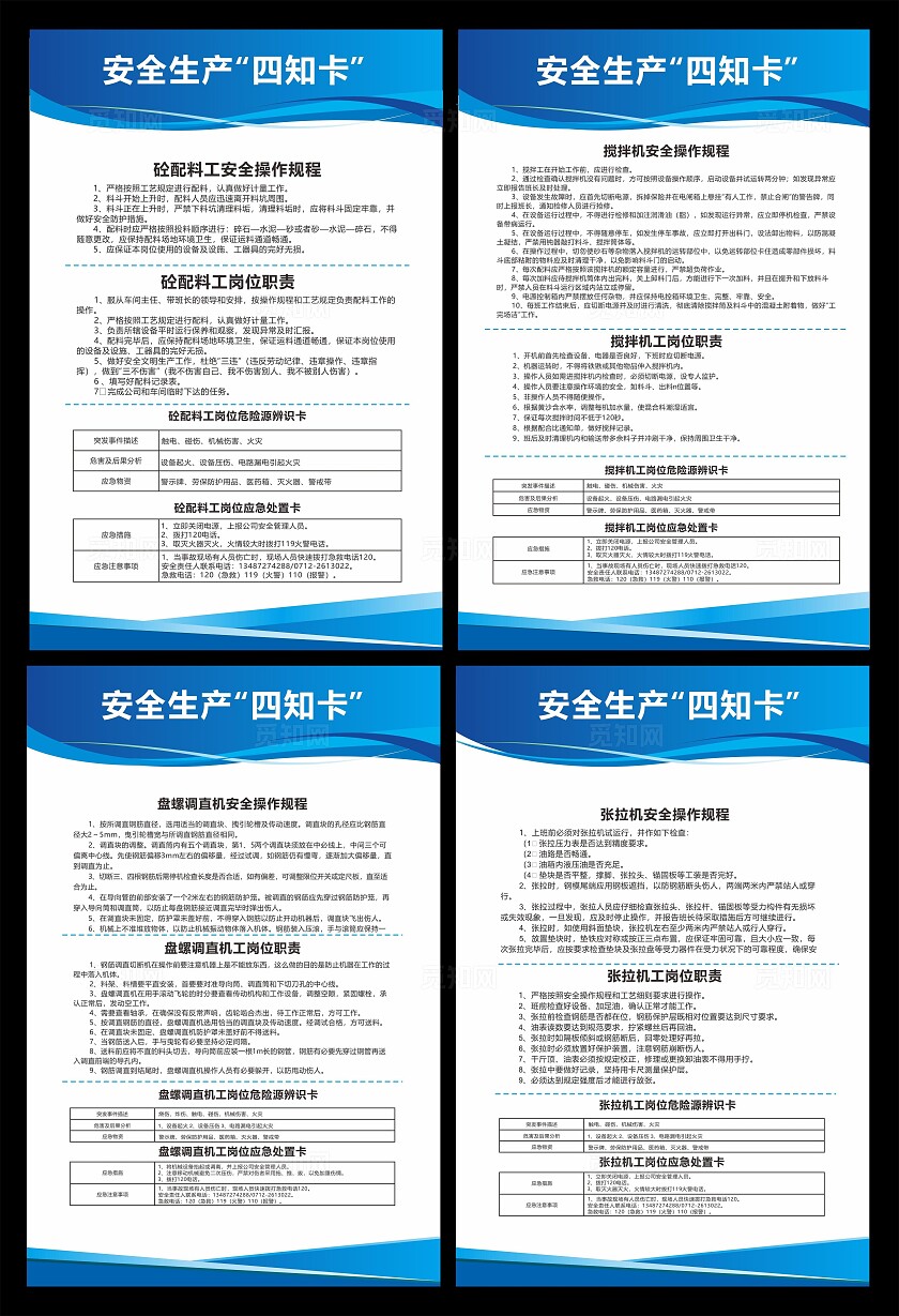 安全生产四知卡