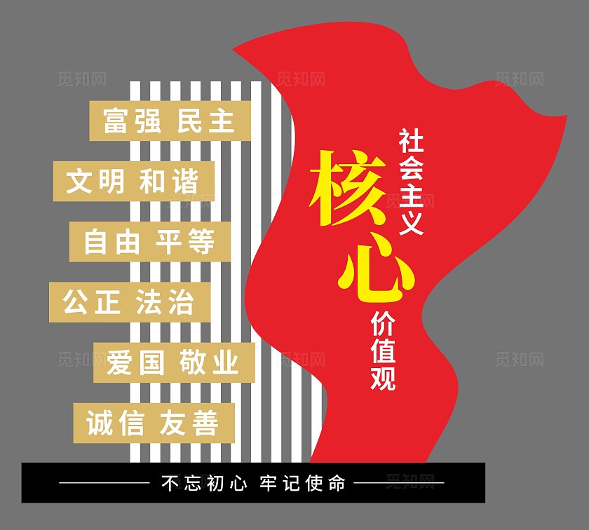 社会主义核心价值观标识牌