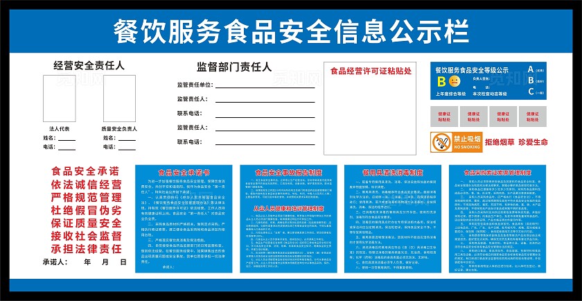 食品安全信息公示栏