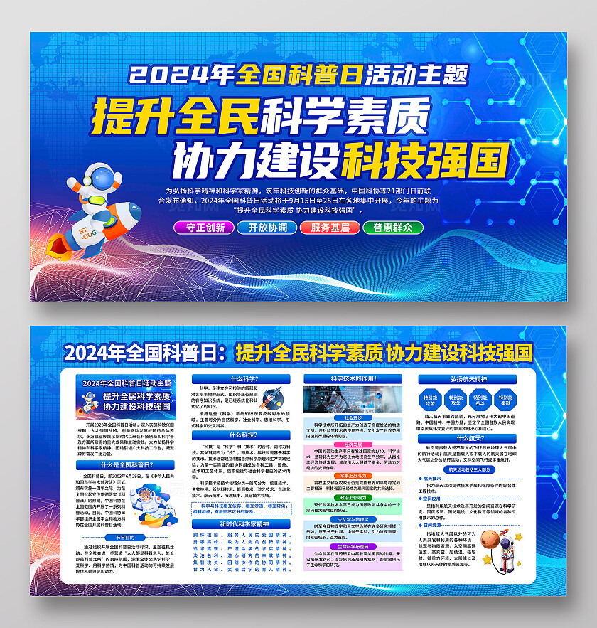 全国科普日展板