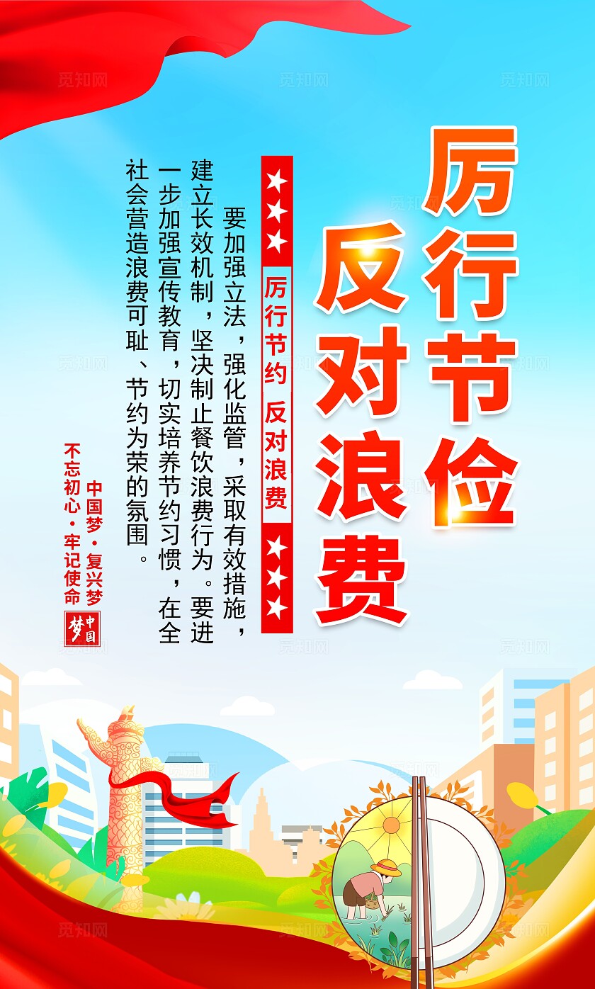 时尚大气光盘行动宣传套图世界粮食日