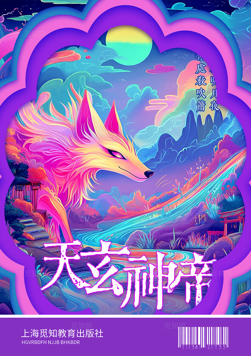 紫色梦幻风玄幻风天玄神帝书籍封面小说封面