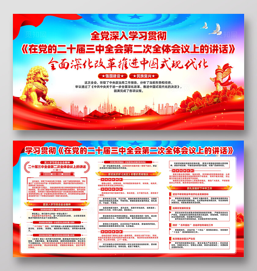 二十届三中全会第二次全体会议展板