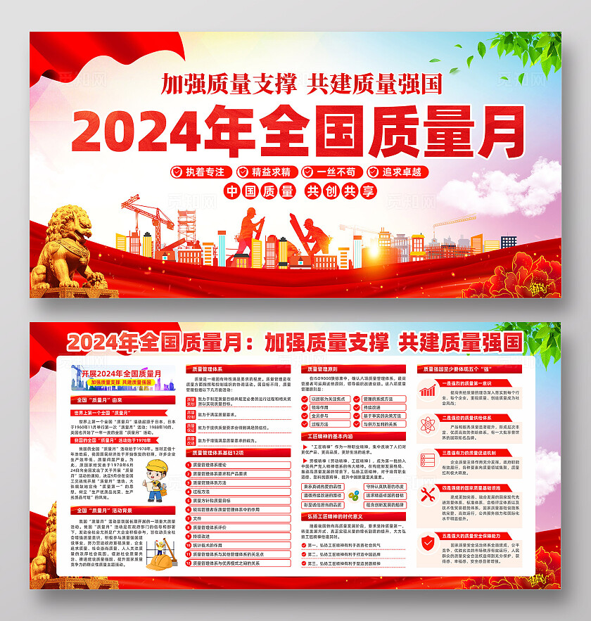2024年全国质量月展板