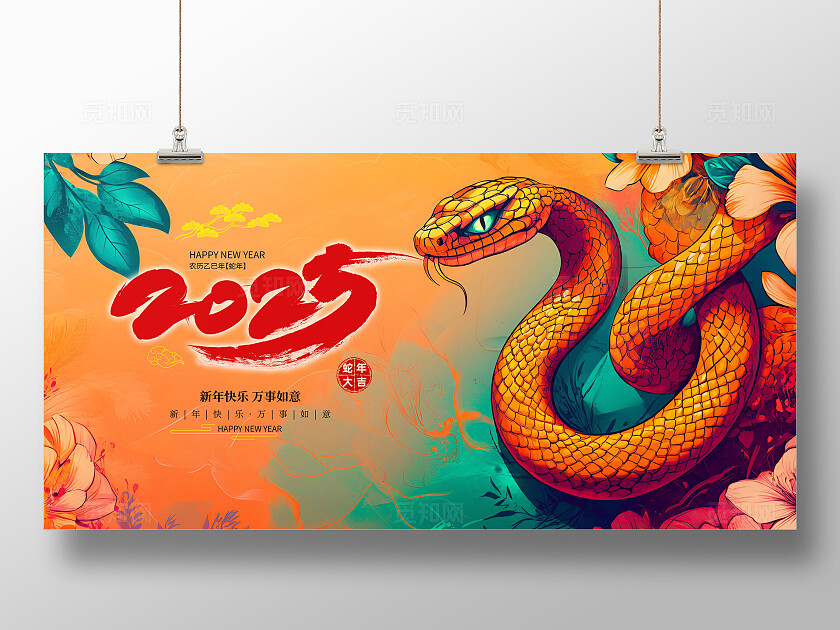 蛇年海报宣传画