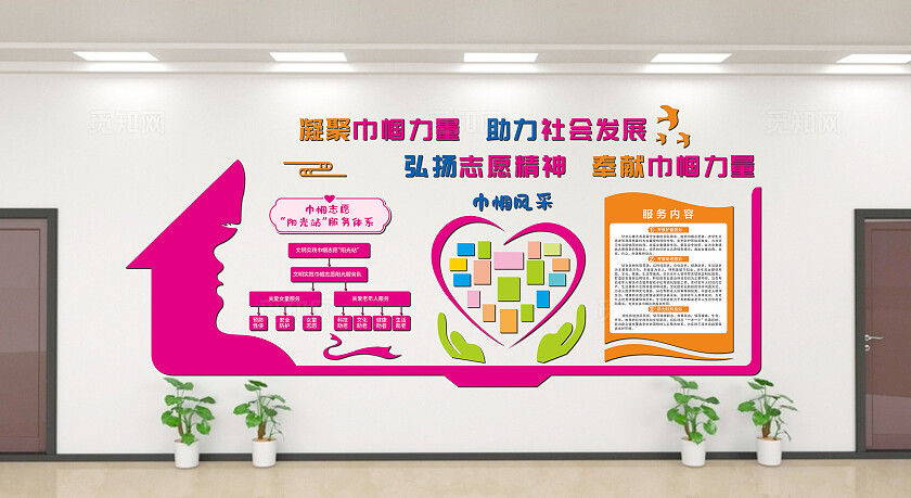 巾帼风采文化墙