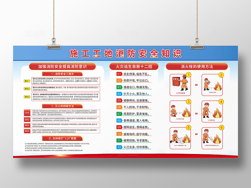 工地消防安全展板