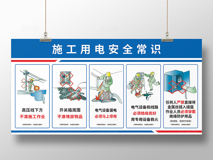 施工用电安全常识展板