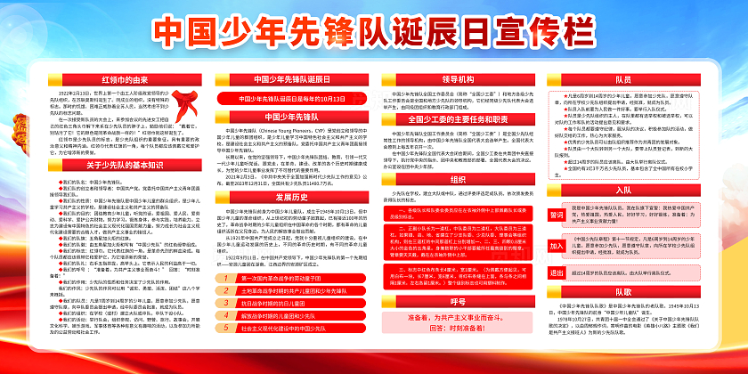 蓝色大气风格中国少年先锋队建队75周年少先队建队日