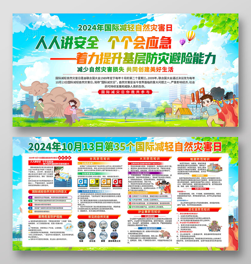 国际减轻自然灾害日展板