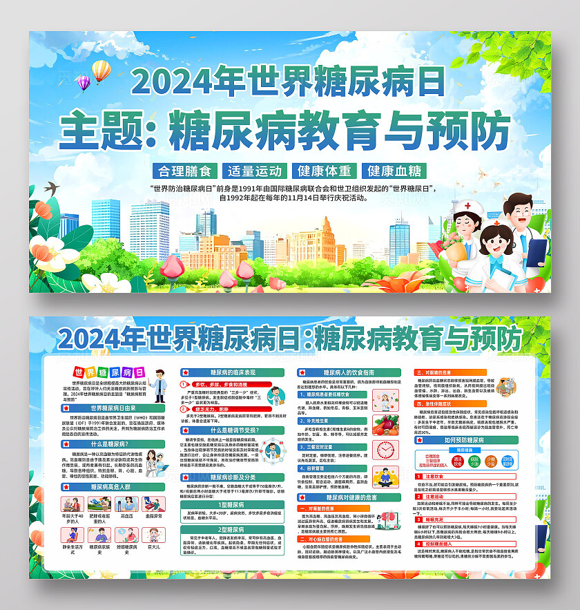 世界糖尿病日展板