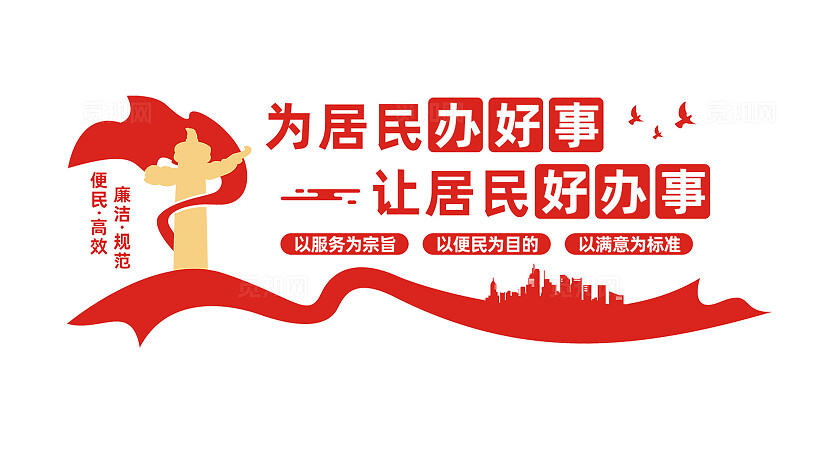 社区便民服务中心文化墙