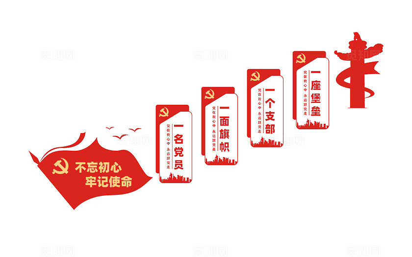 党建楼梯文化墙宣传标语