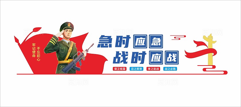 急时应急战时应战部队标题文化墙部队文化
