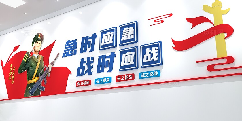 急时应急战时应战部队标题文化墙部队文化