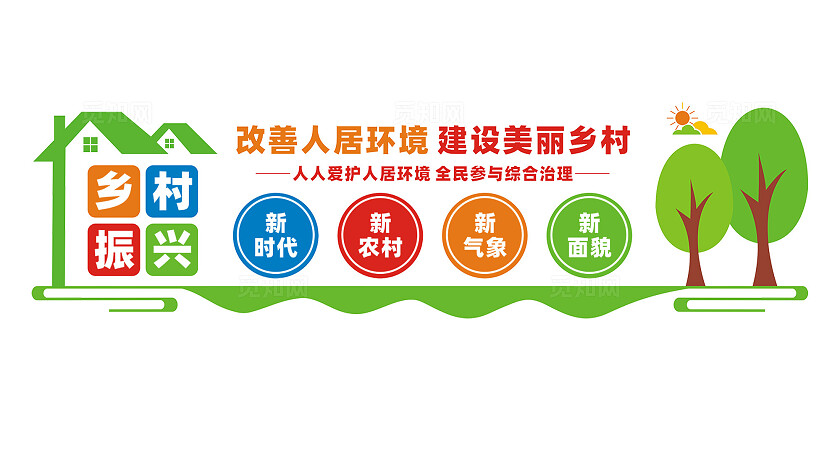 改善人居环境乡村振兴文化墙