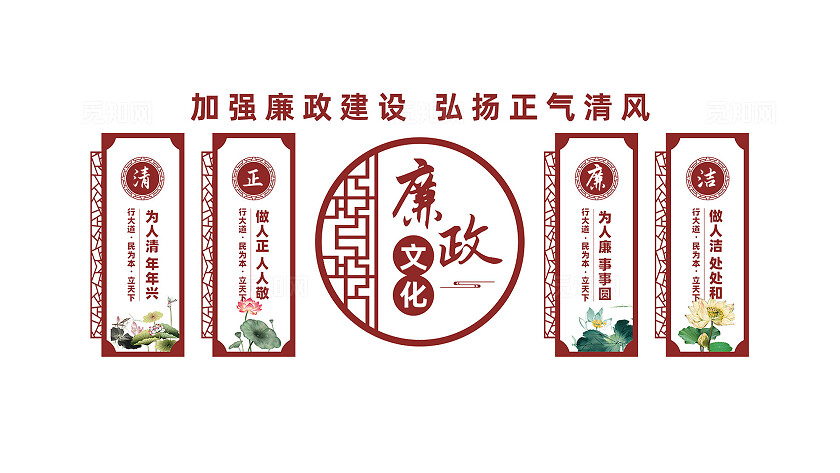 党风廉政文化墙宣传展板设计