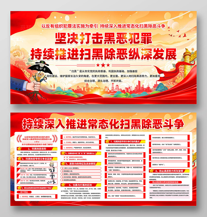 扫黑除恶展板