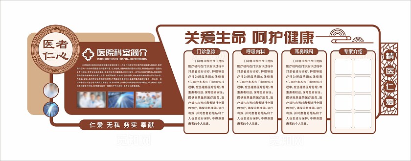 中医院科室介绍医院简介文化墙医院文化
