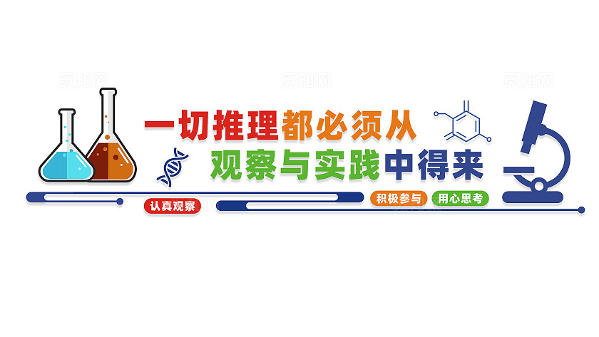 科学实验室文化墙标语