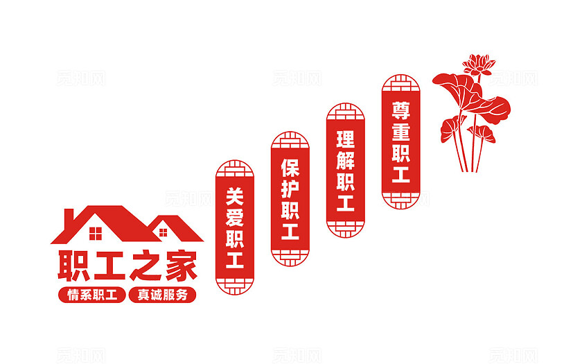 企业职工之家楼梯文化墙